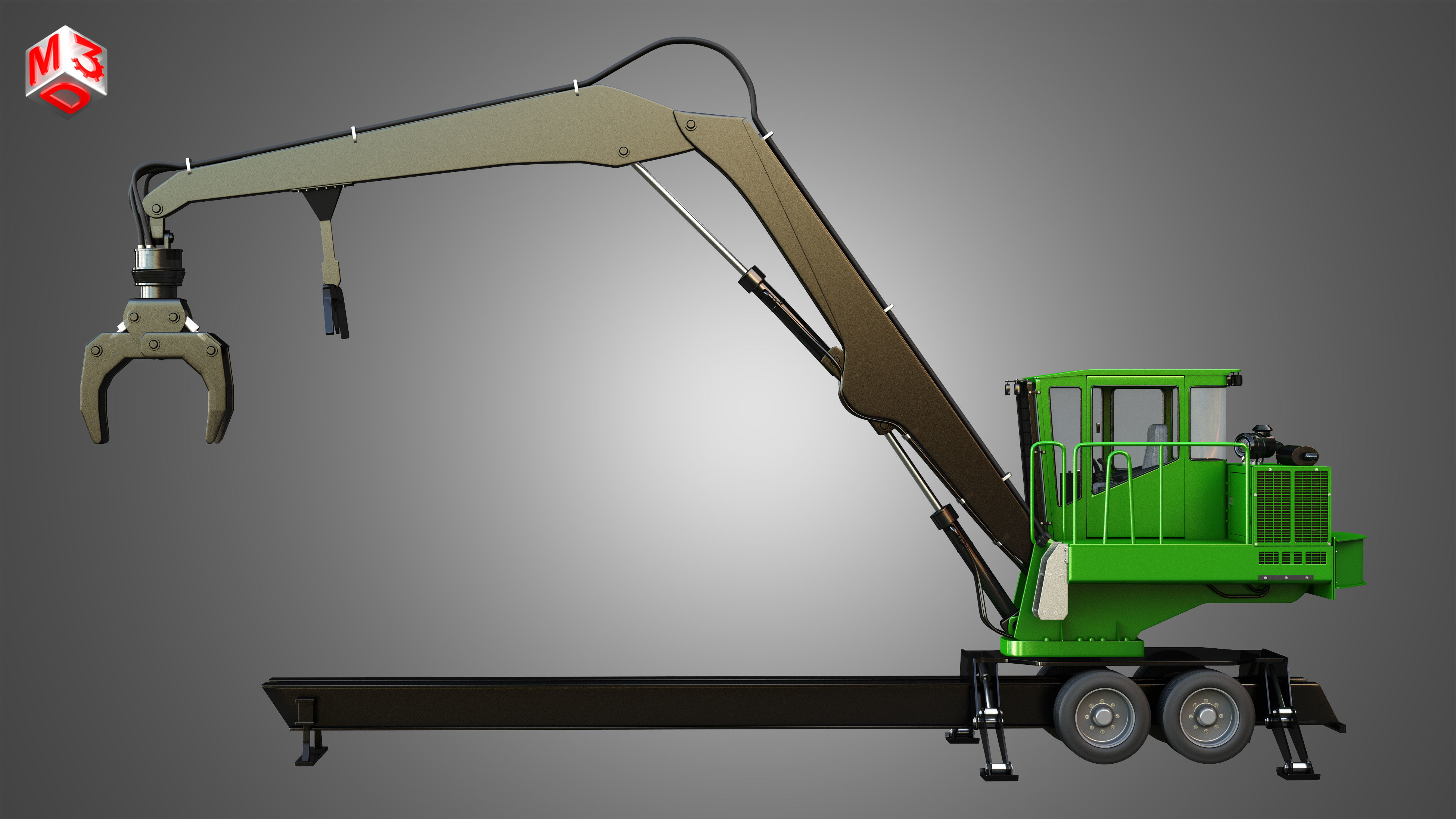JD - 337E Knuckleboom Loader 3D model_5