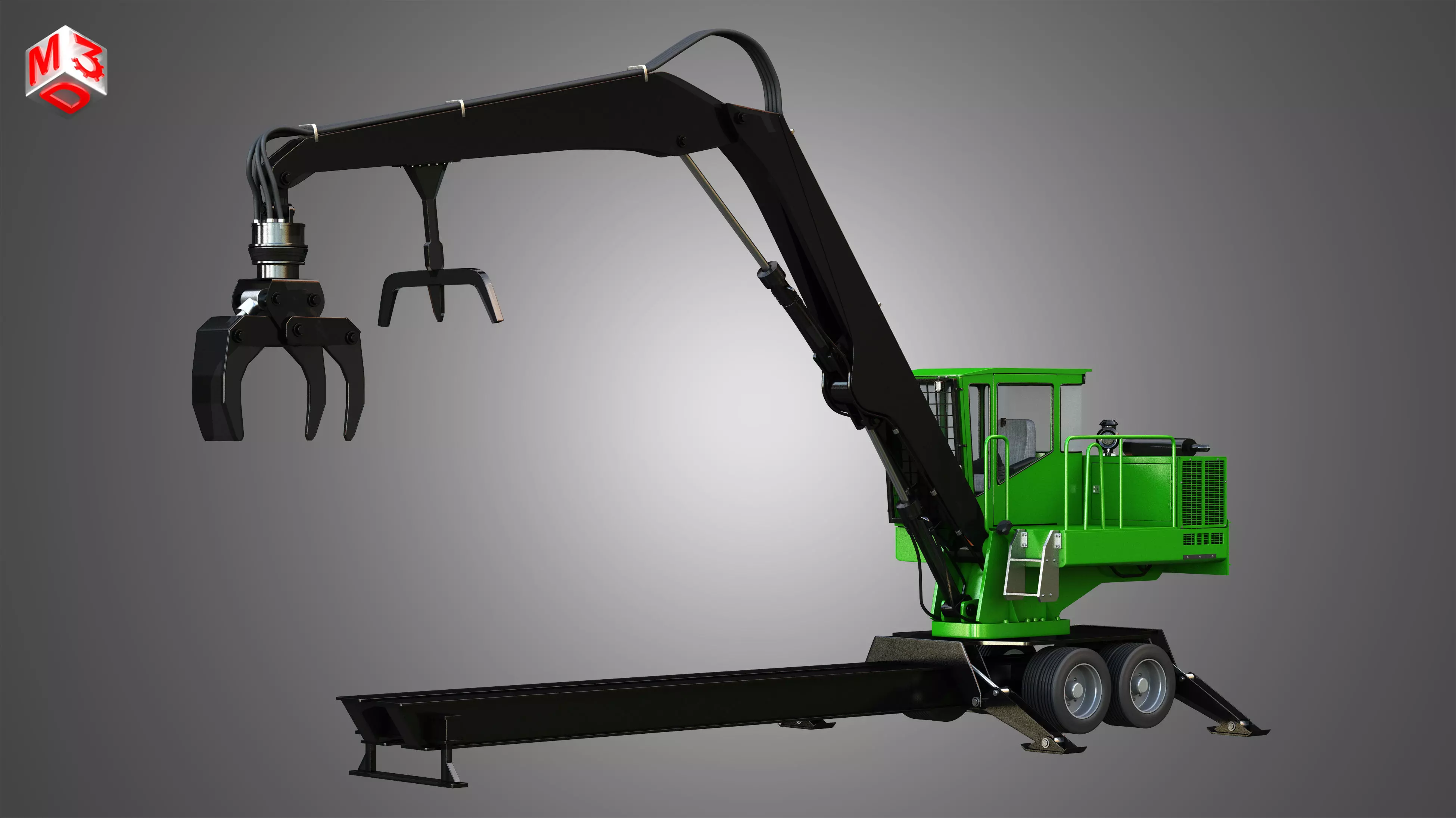 JD - 337E Knuckleboom Loader 3D model_0