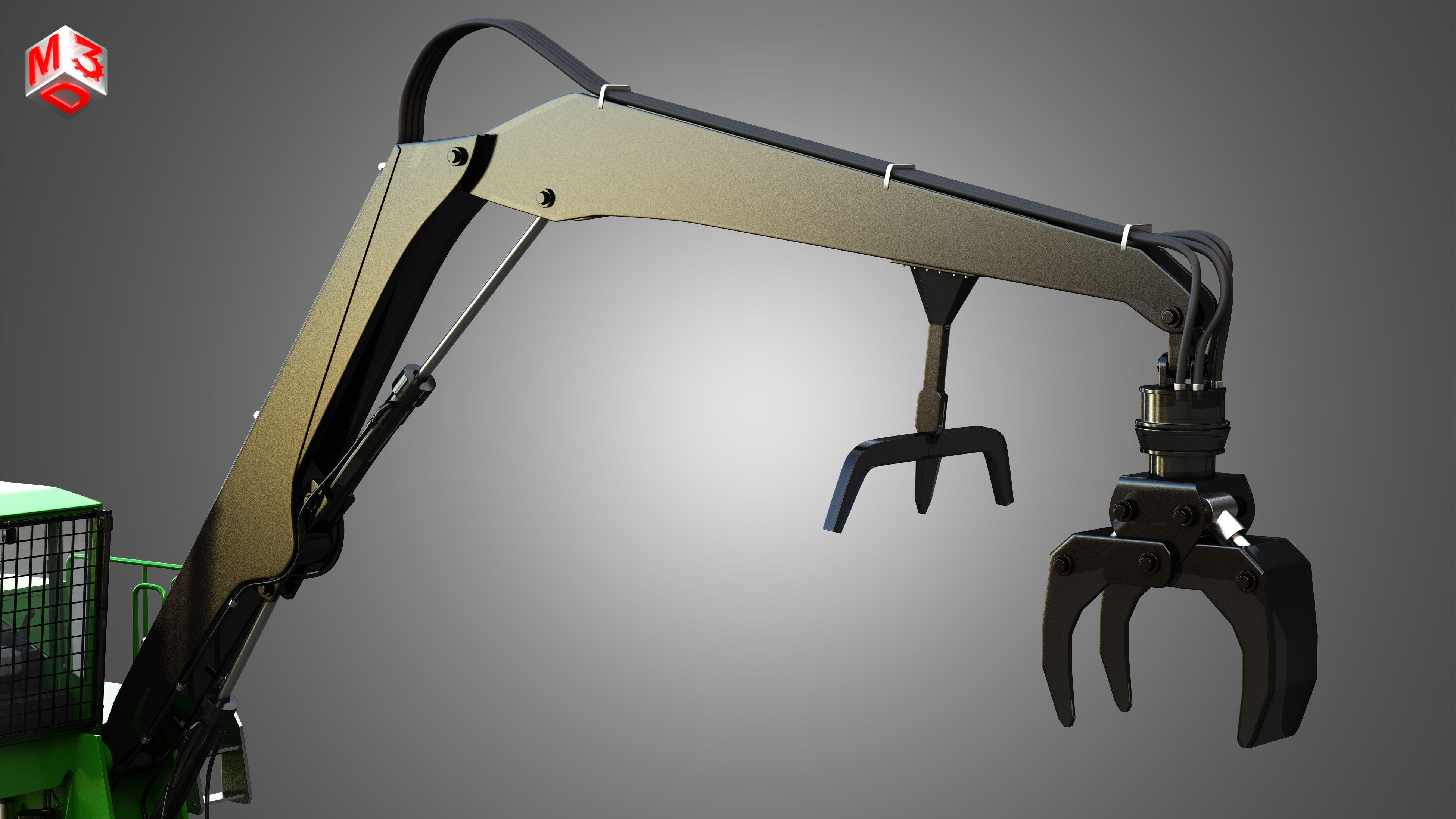 JD - 337E Knuckleboom Loader 3D model_13