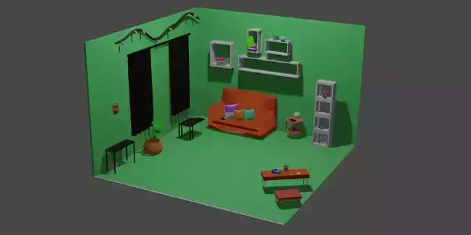 Isometric Room-House 