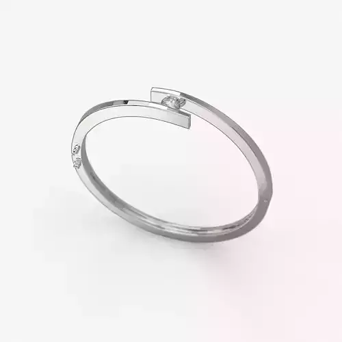 101129 Br Classic Bracelet with round gem 5mm