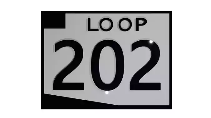 Sign Arizona Loop 202 3D model