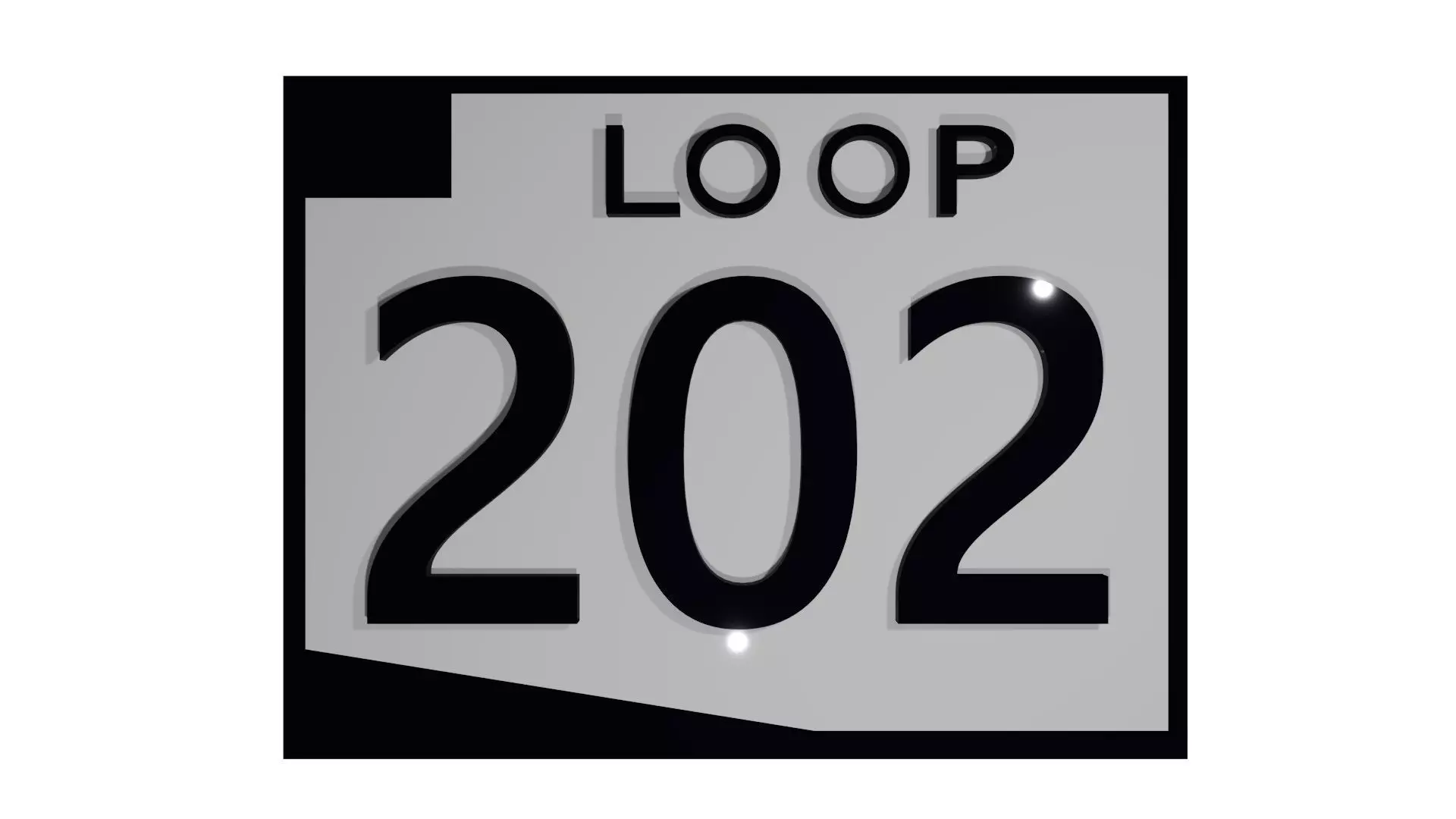 Sign Arizona Loop 202 3D model