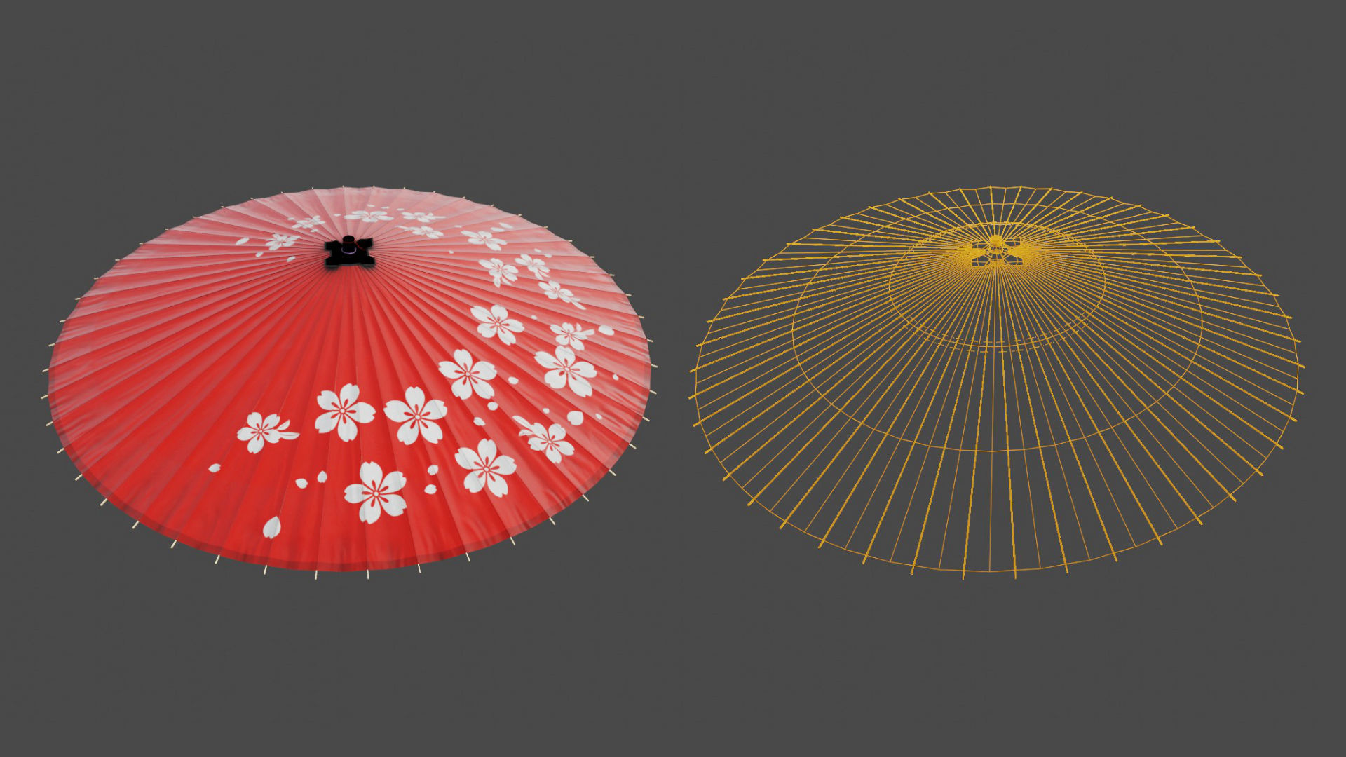 WAGASA -Japanese Umbrella- 3D model_5