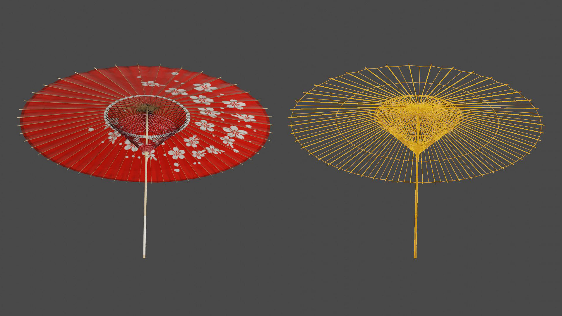 WAGASA -Japanese Umbrella- 3D model_4