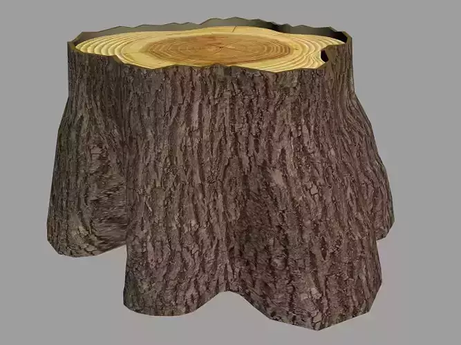 Low poly treestump tree stump 3D model