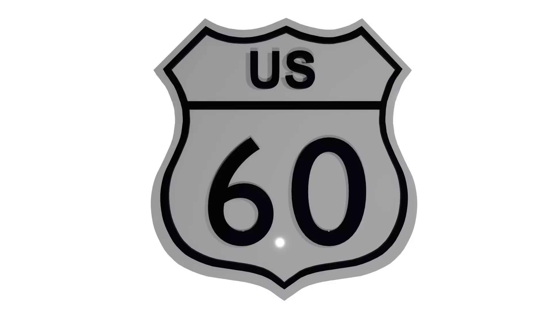 Sign US 60 3D model