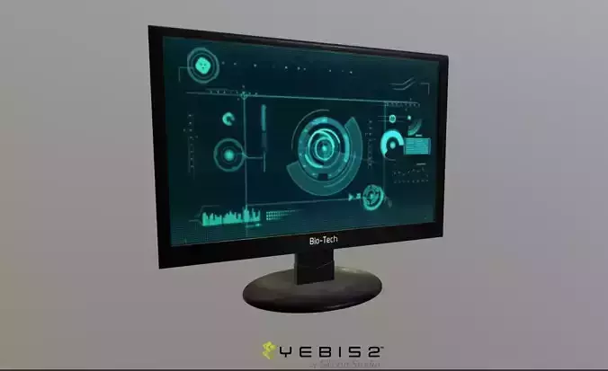 Generic Monitor Low-poly 3D model