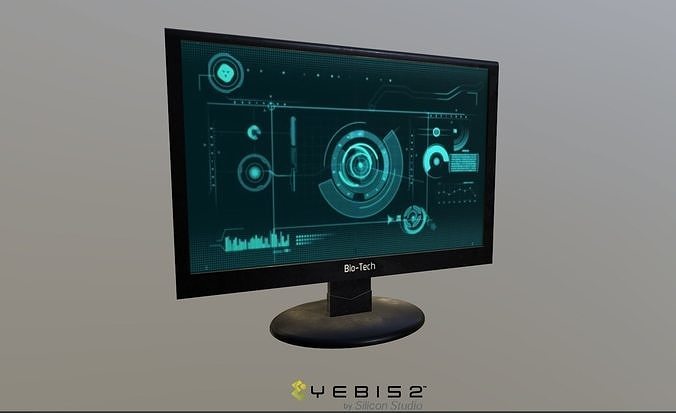 Generic Monitor Low-poly 3D model