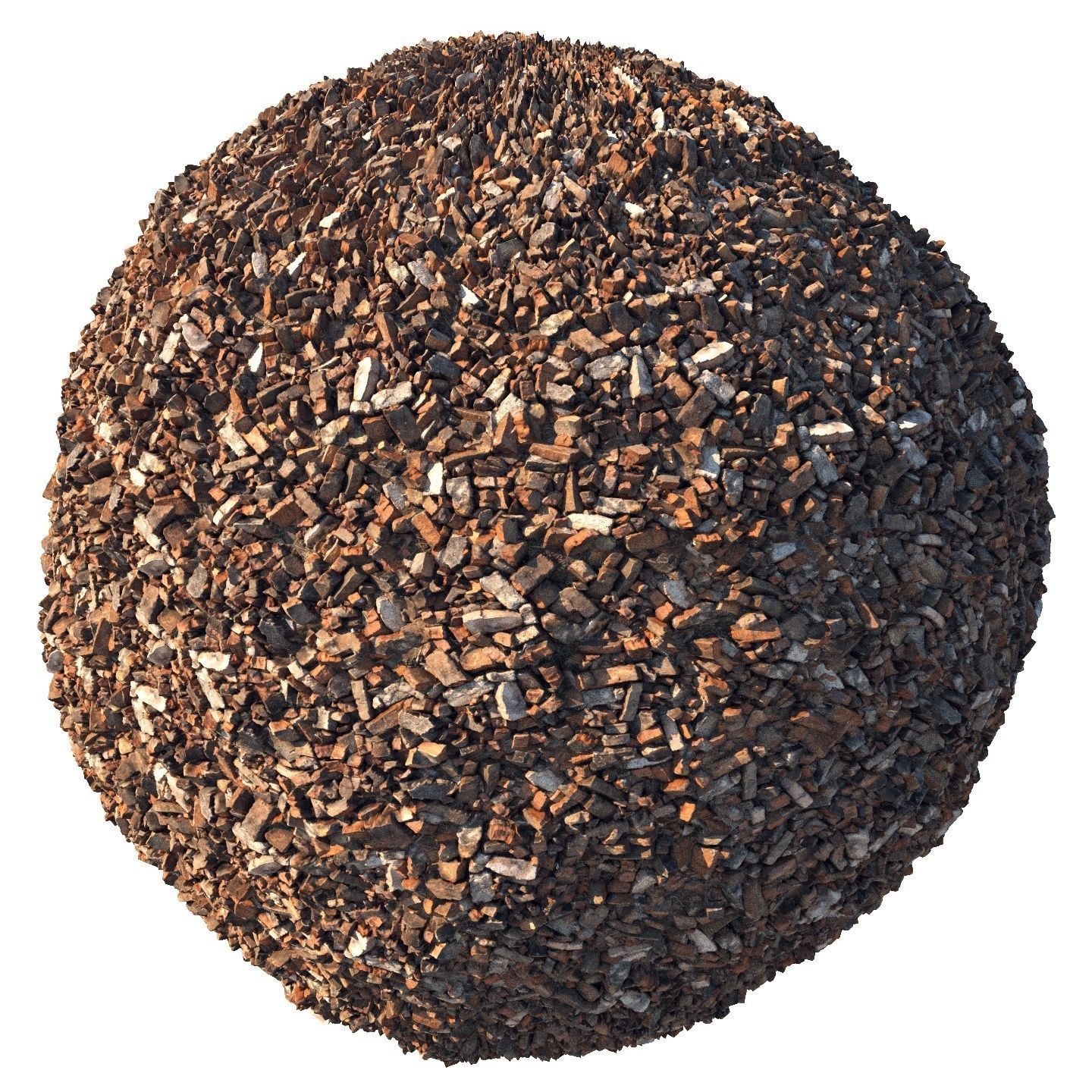 Broken bricks material 01 Low-poly 3D model_6