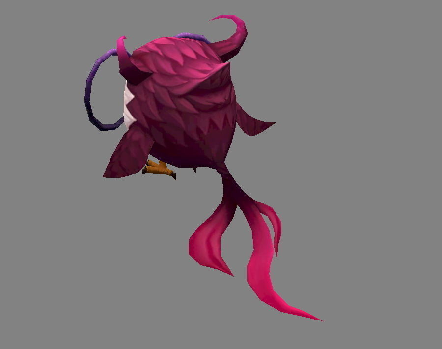 Cartoon bird - owl Low-poly 3D model_2