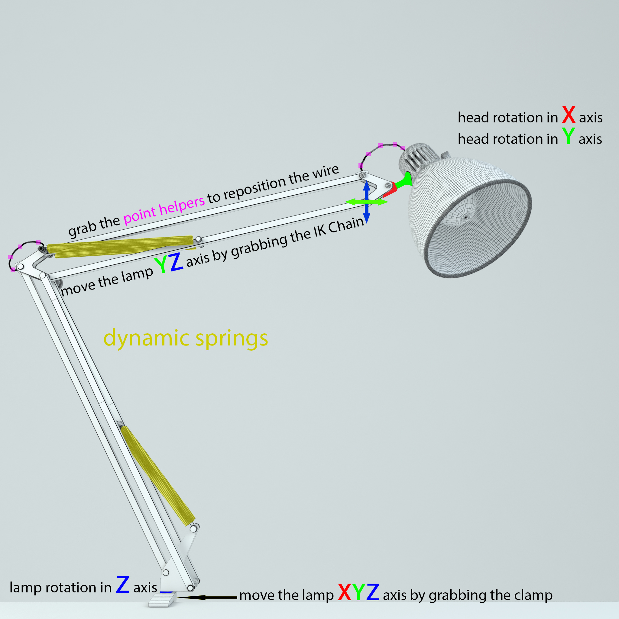 Luxo L-1 lamp  3D model_4