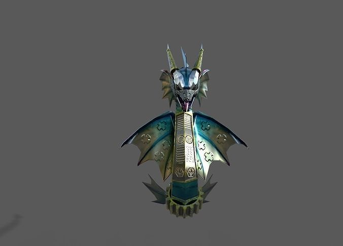 Dragon warrior Snake Low-poly 3D model