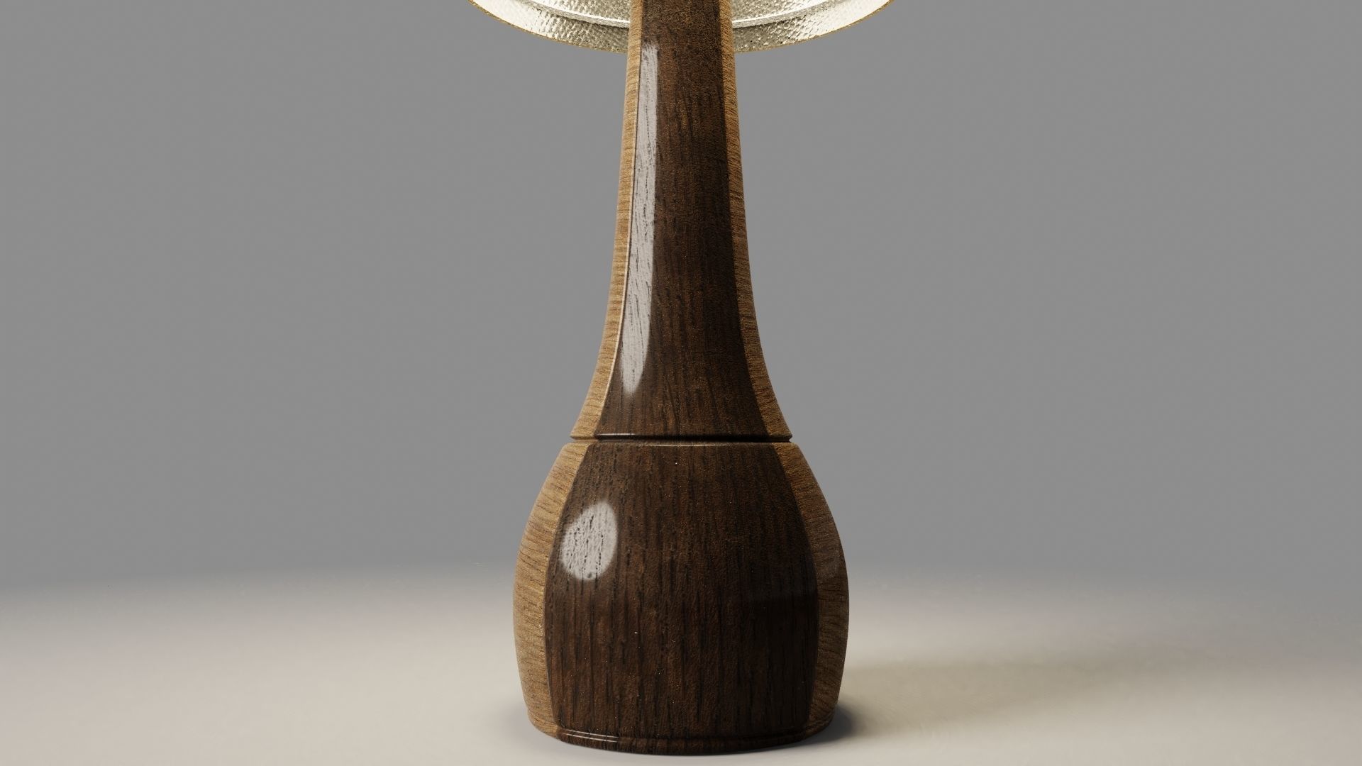 Luxury Wooden Lampshade  3D model_3