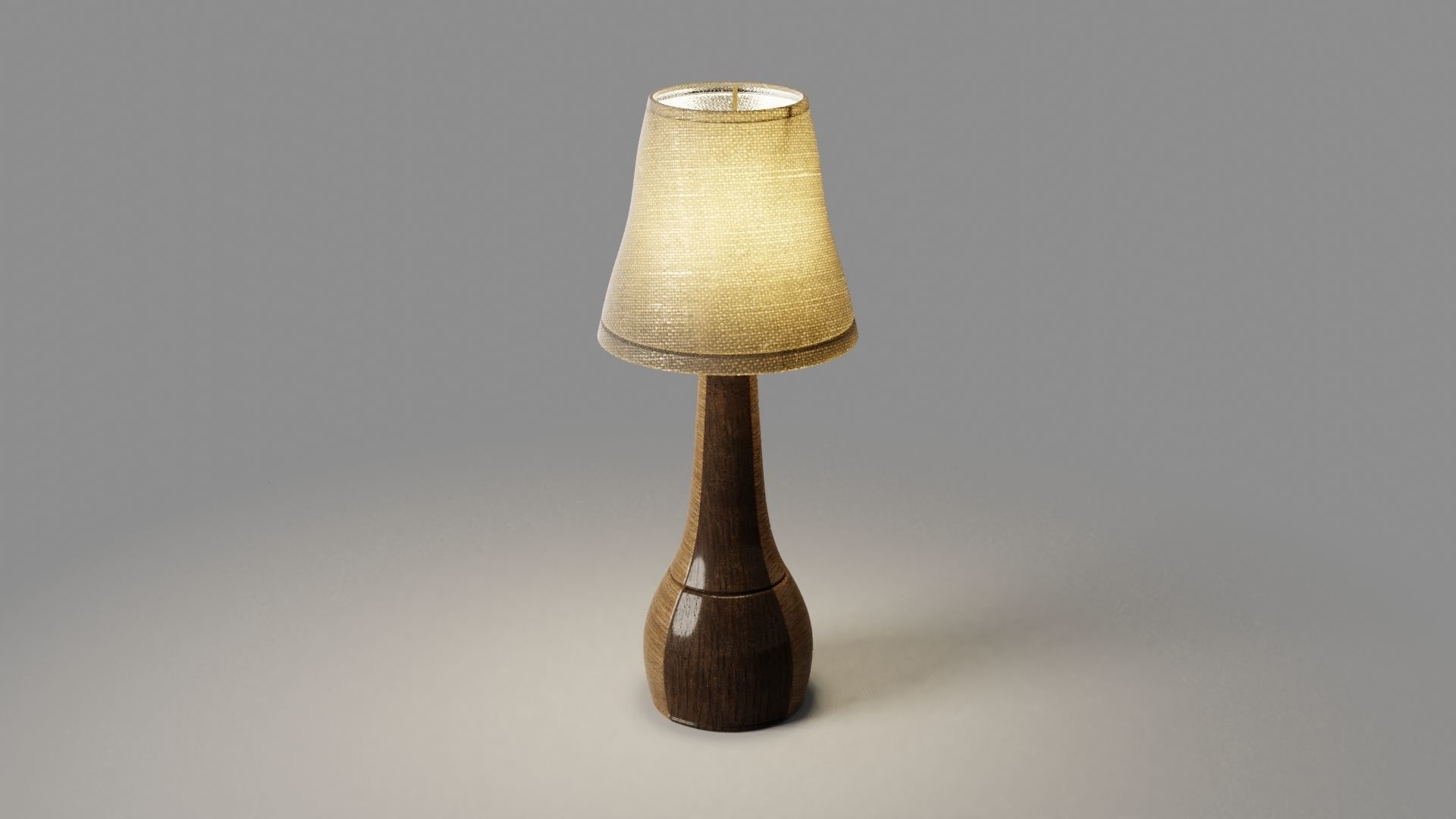 Luxury Wooden Lampshade  3D model_2