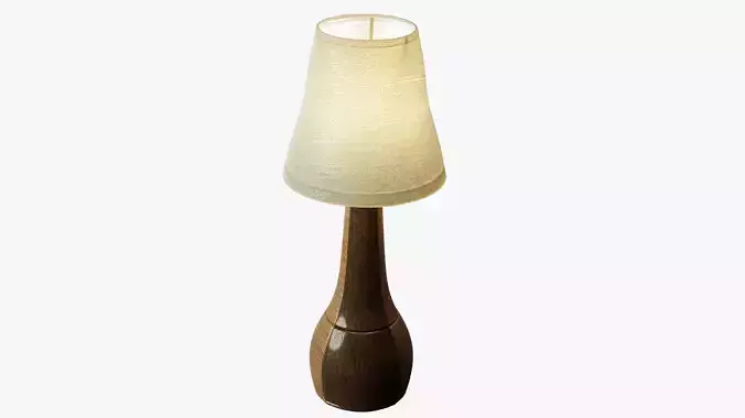 Luxury Wooden Lampshade  3D model