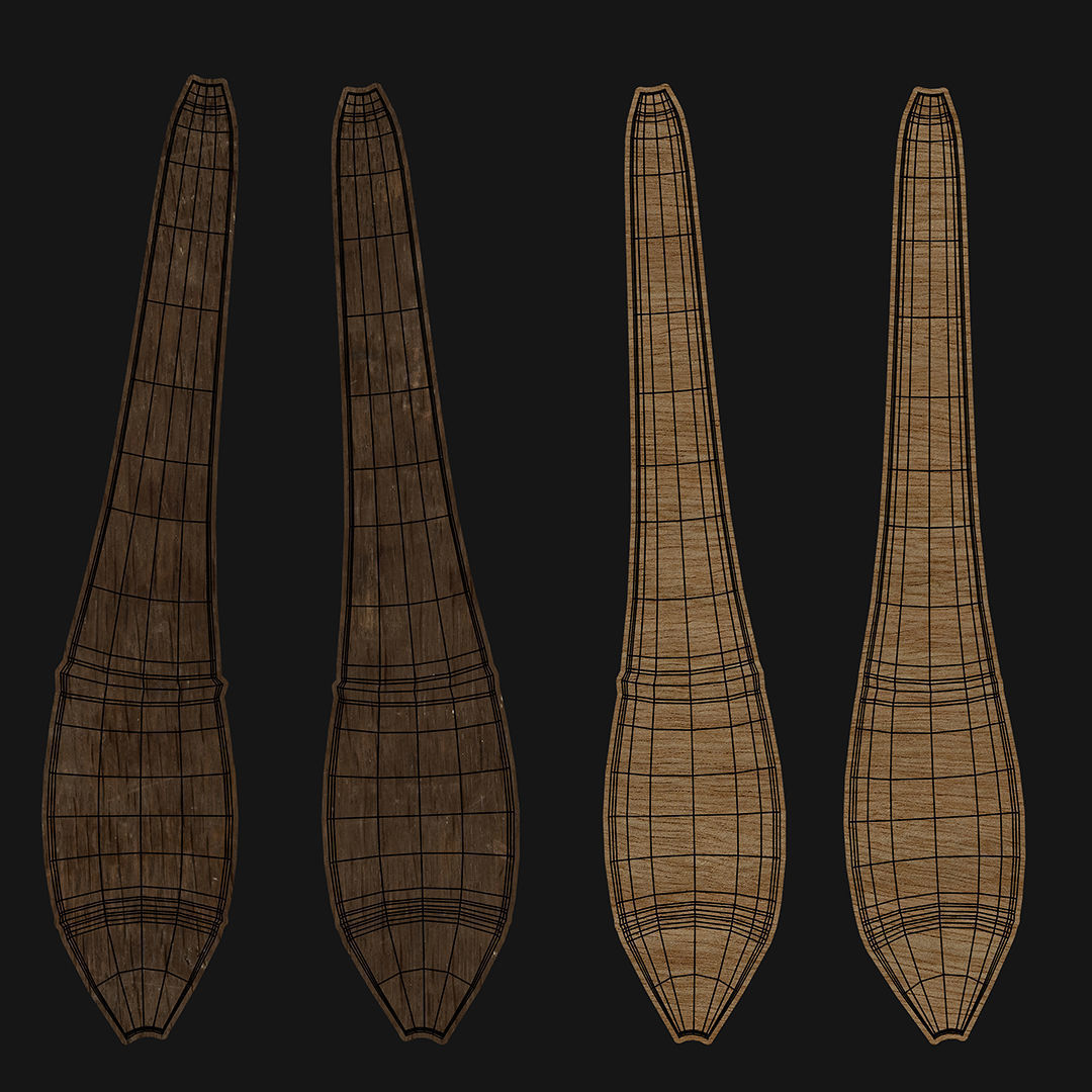 Luxury Wooden Lampshade  3D model_5