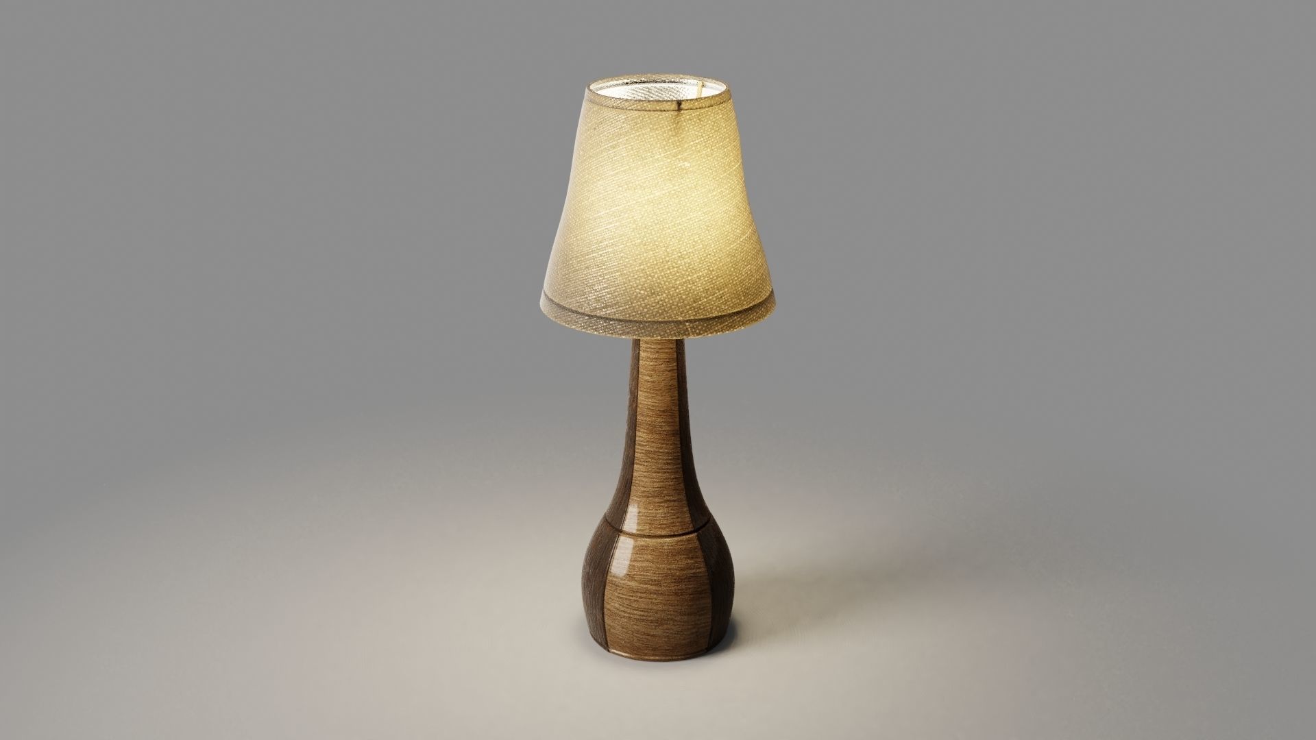 Luxury Wooden Lampshade  3D model_1