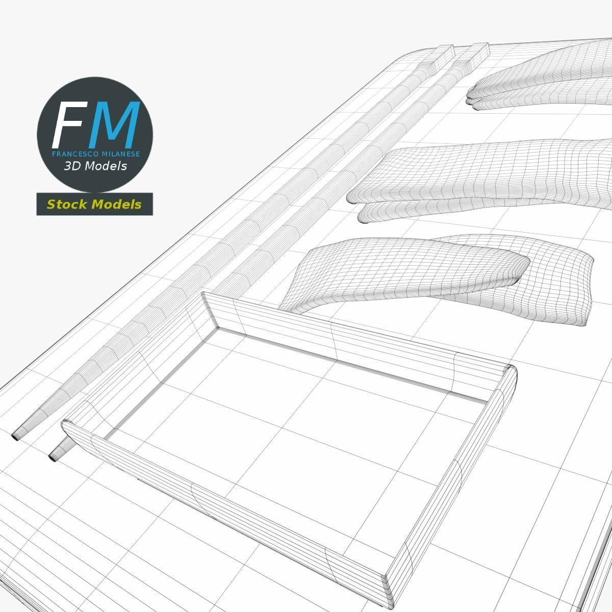 Sushi sashimi and soy sauce 3D model_8