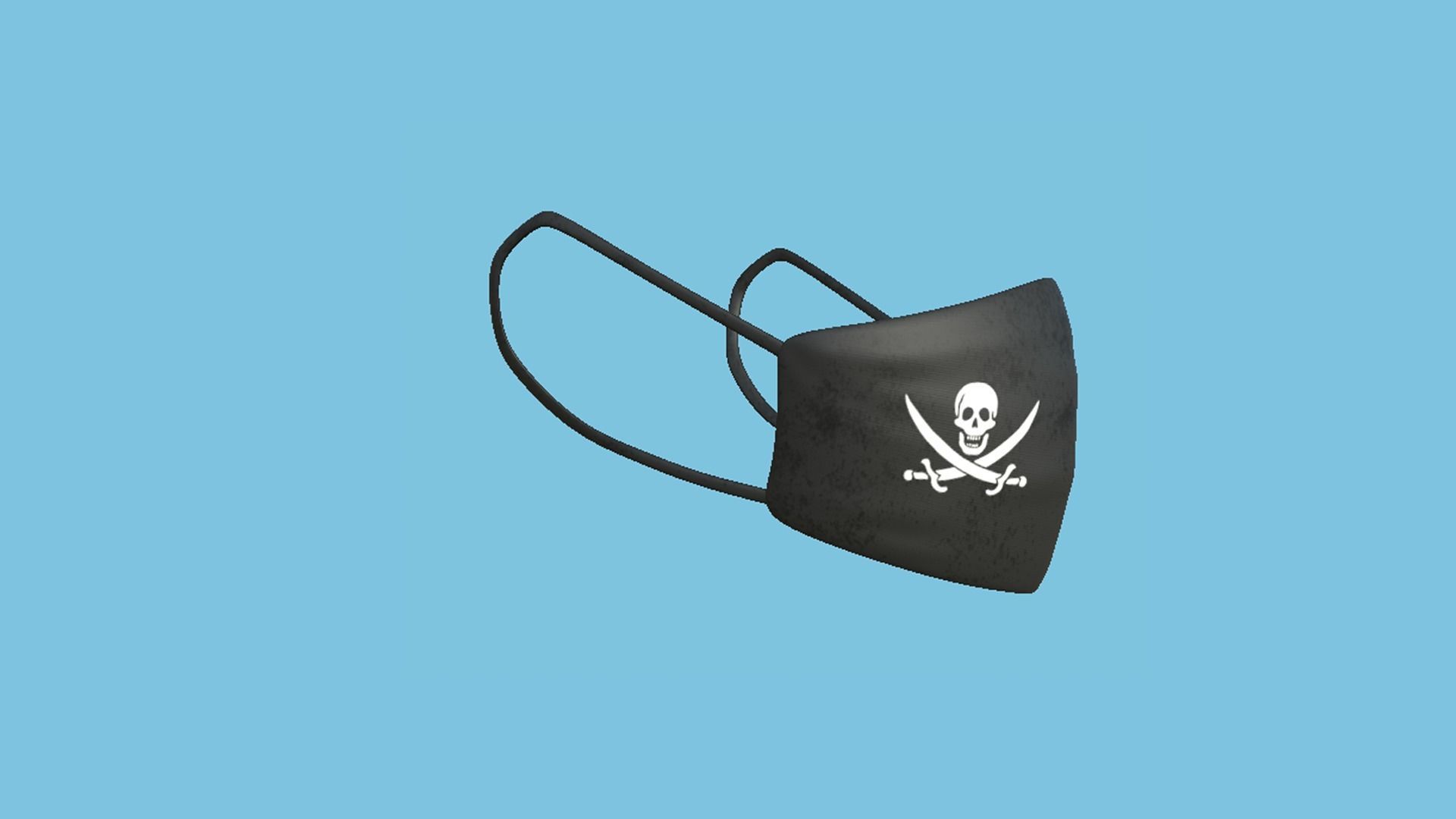 3D model Pirate Covid Mask CGI Character Fashion Design VR / AR / low