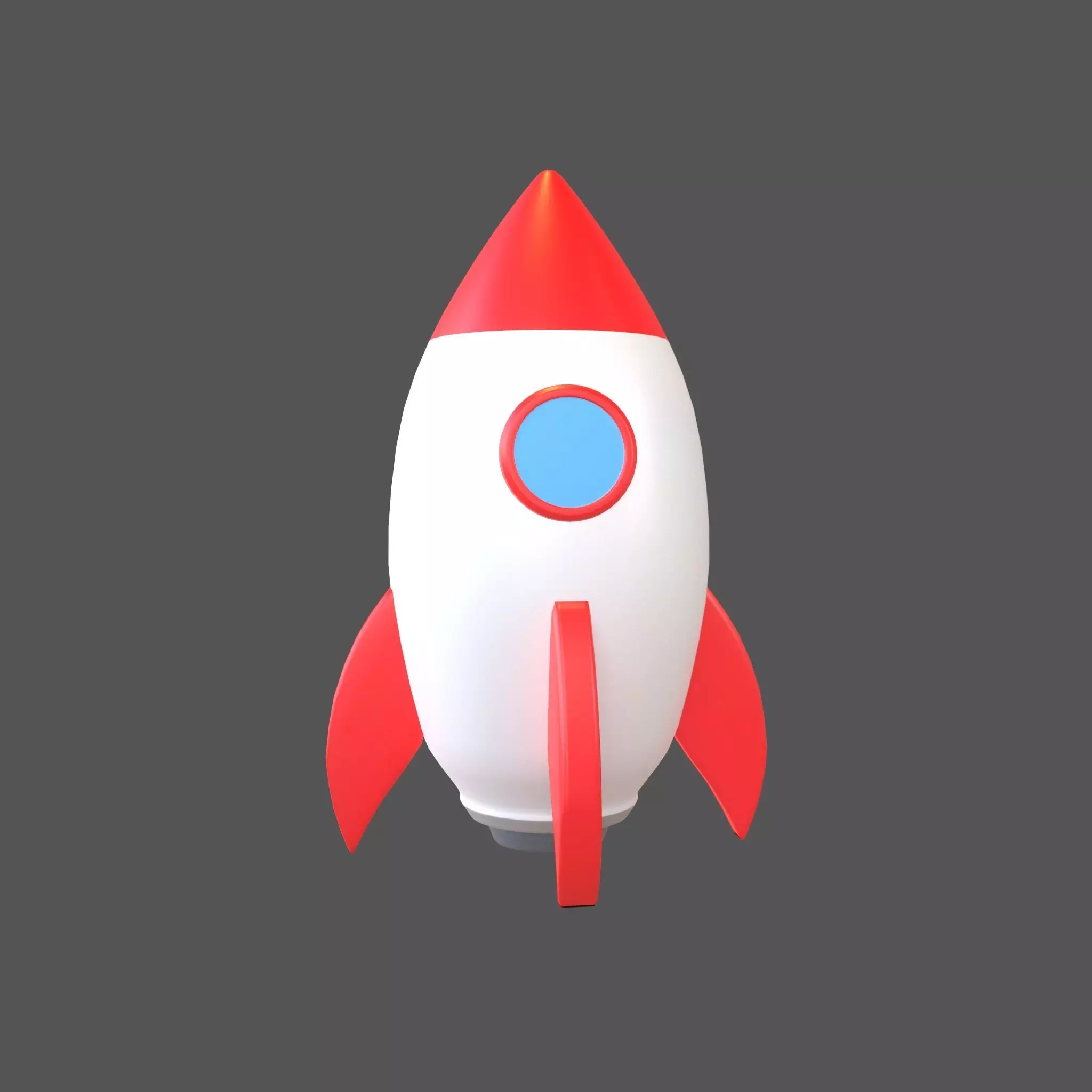 Cartoon Rocket V1 001 Low-poly 3D model_0