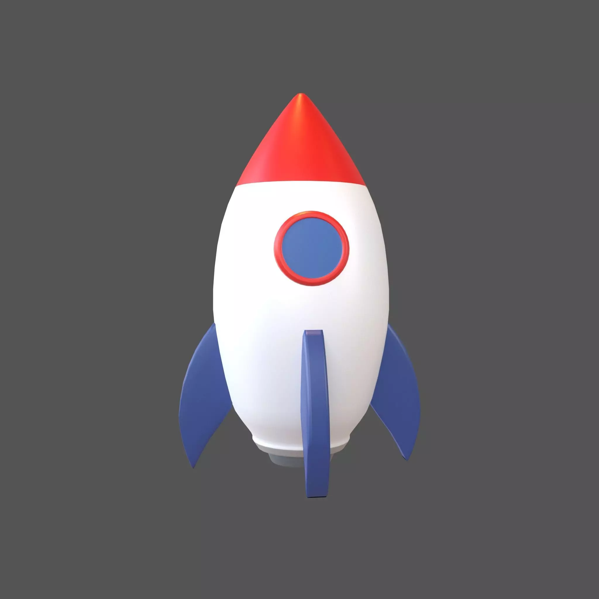 Cartoon Rocket V1 003 Low-poly 3D model_0