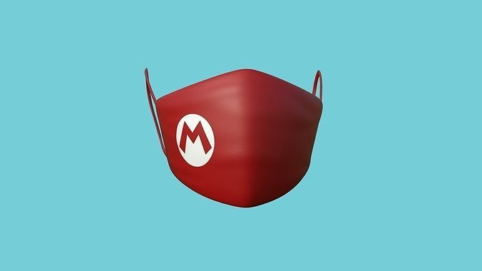 Mario Covid Mask CGI - Character Fashion Design Low-poly 3D model