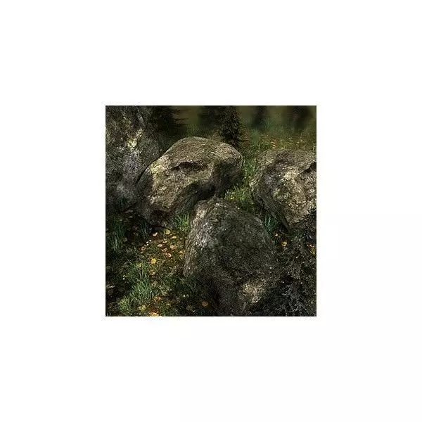 21 Rocks And Stones Models For Games Low-poly 3D model