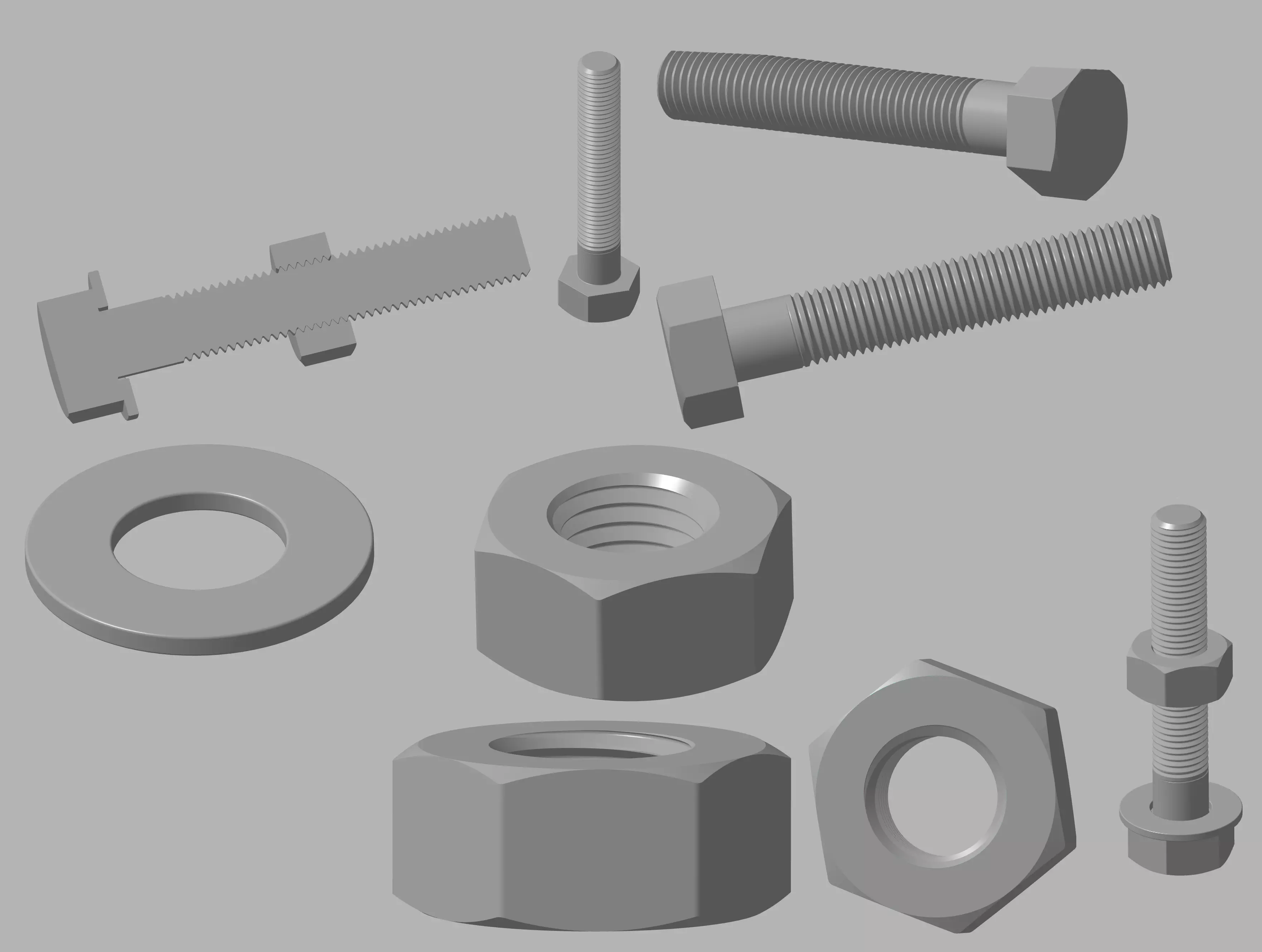 Bolt Nut Spacer Free 3D print model