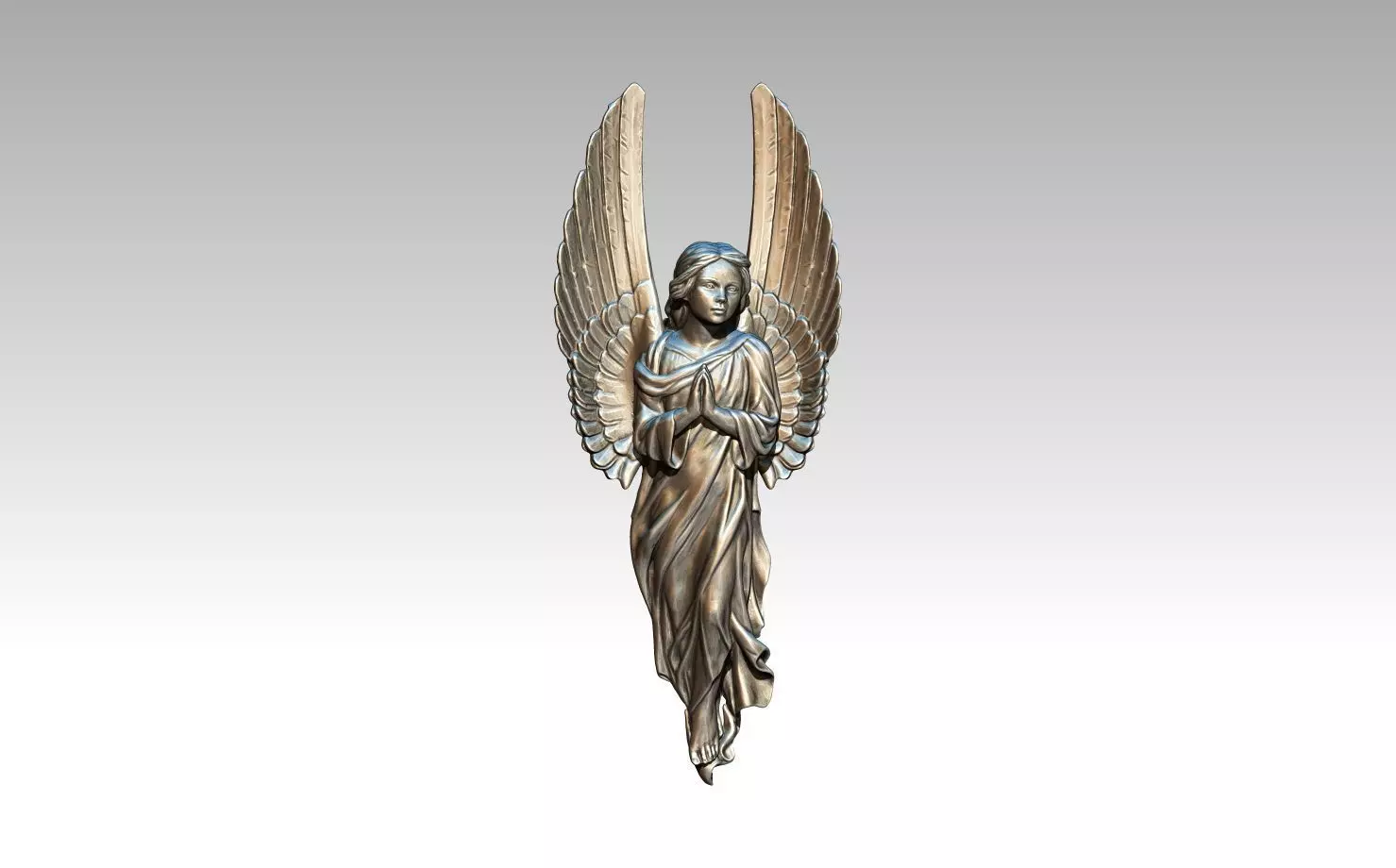 Angel pendant statue relief 3D print model