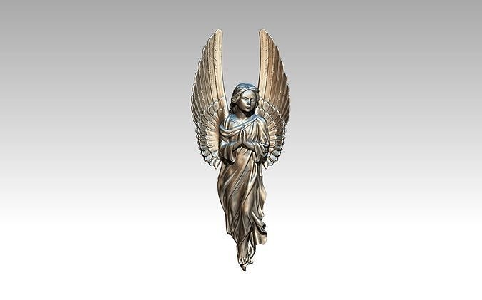 Angel pendant statue relief 3D print model