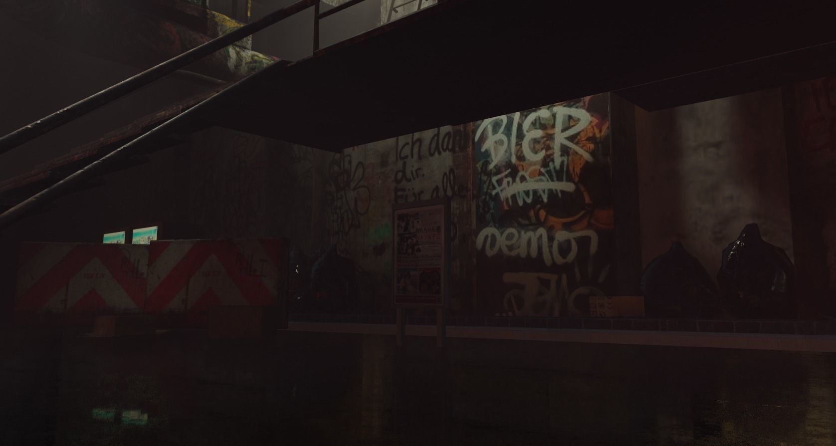 Cyberpunk Concept Motorcycle and Environment 3D model_7