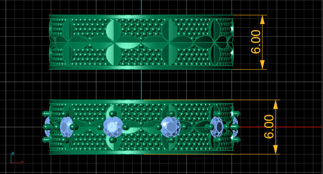 Couple ring 3D model_5
