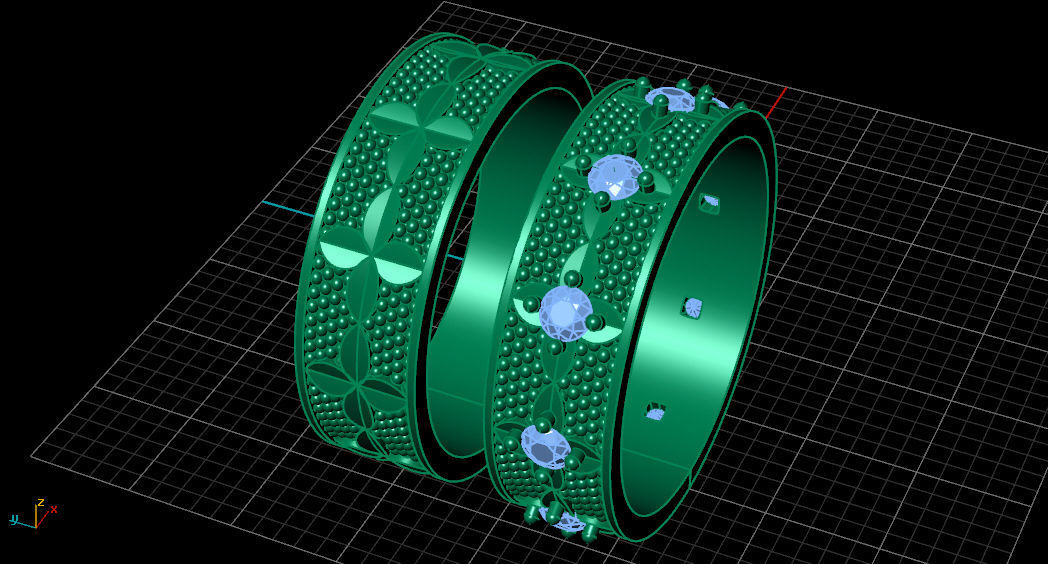 Couple ring 3D model_7
