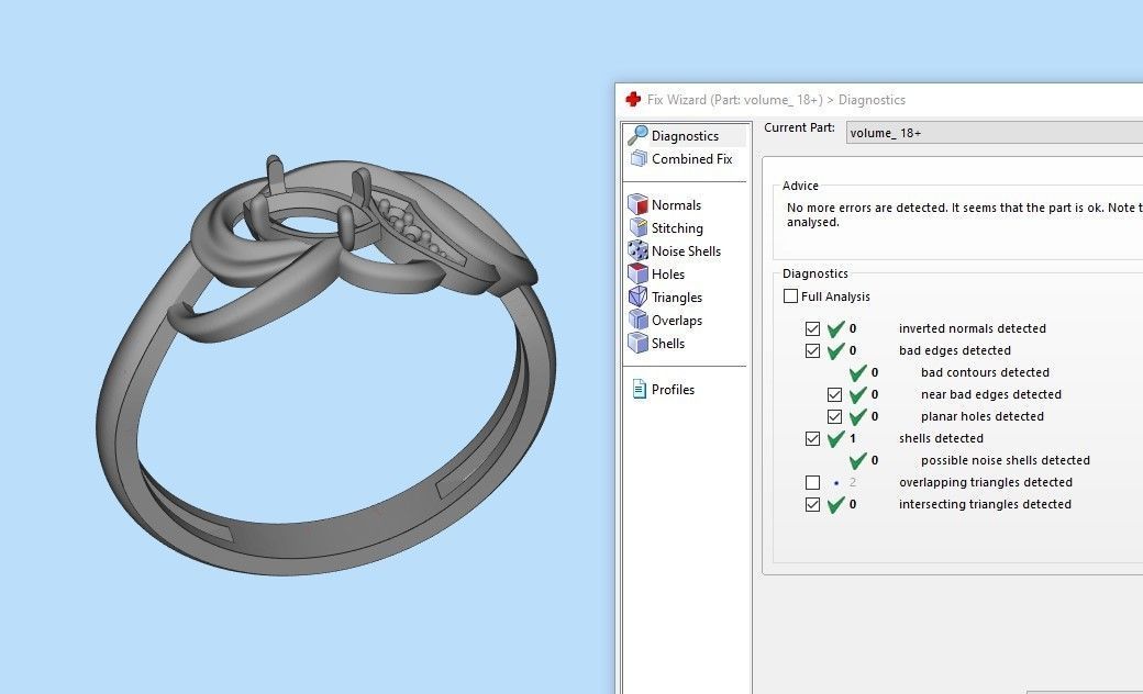 Women ring with gems 3dm stl 3D print model_37