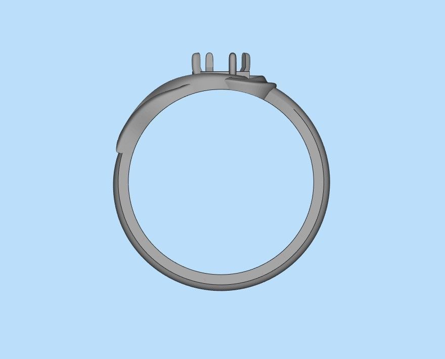 Women ring with gems 3dm stl 3D print model_47