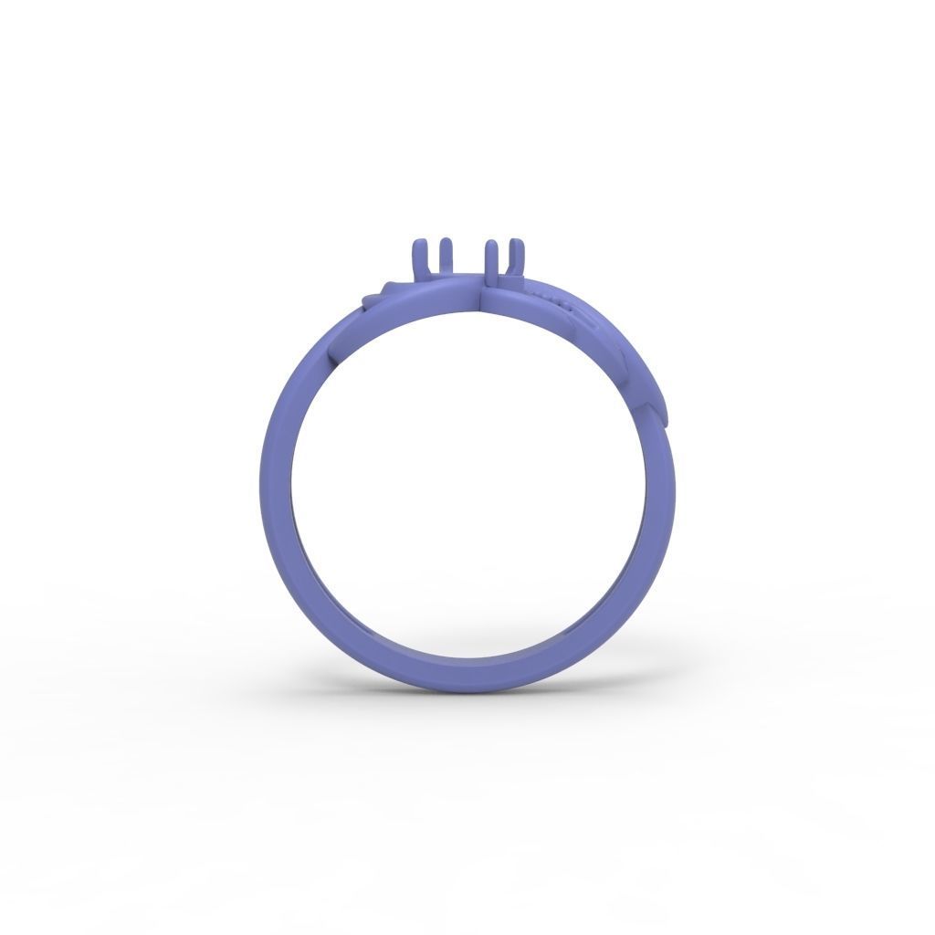 Women ring with gems 3dm stl 3D print model_32