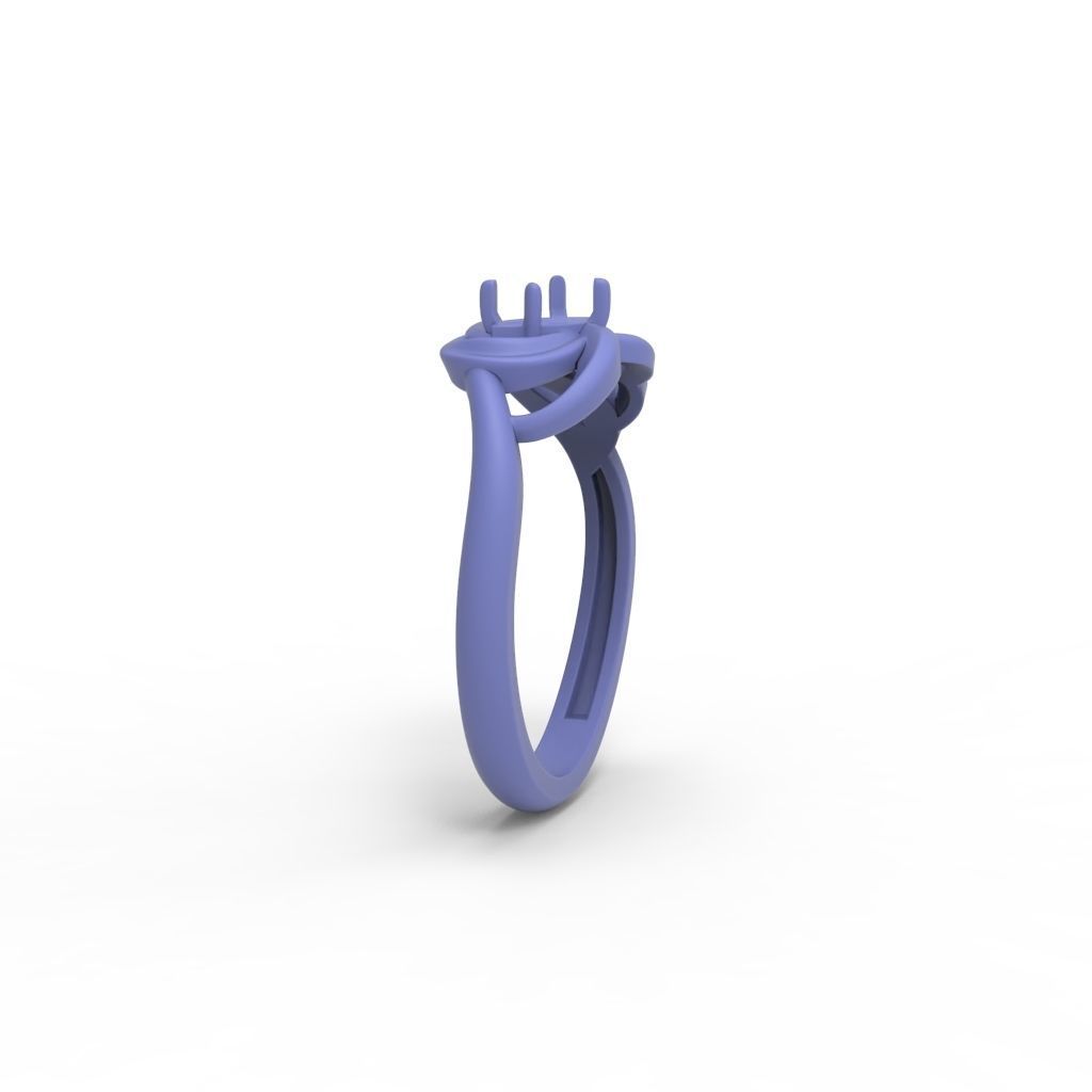 Women ring with gems 3dm stl 3D print model_33