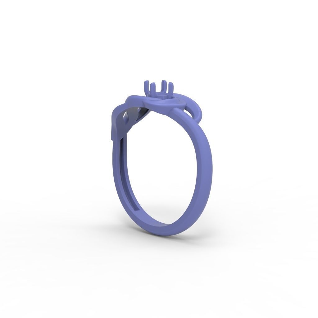 Women ring with gems 3dm stl 3D print model_34