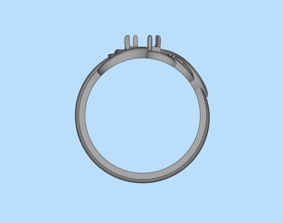 Women ring with gems 3dm stl 3D print model_49