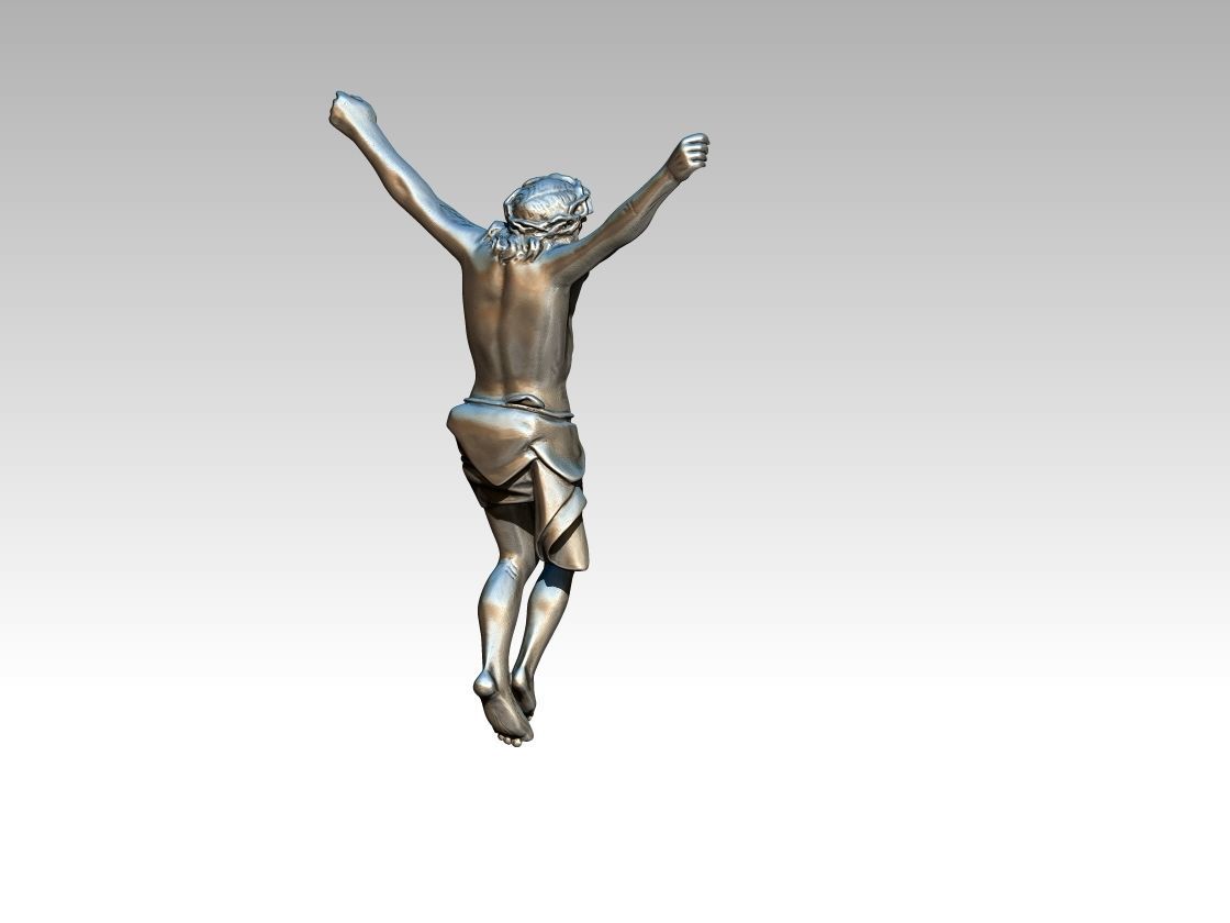 crucifixion crucifix jesus christ christian religious cross art 3D print model_3