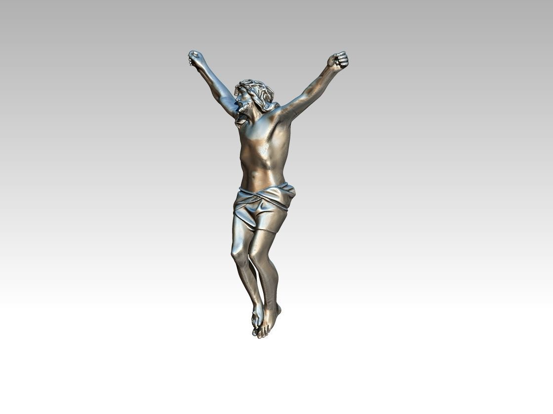 crucifixion crucifix jesus christ christian religious cross art 3D print model_1