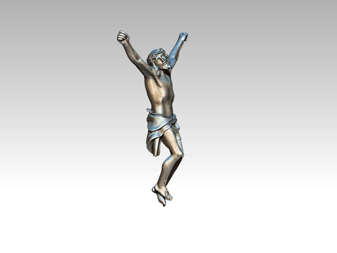 crucifixion crucifix jesus christ christian religious cross art 3D print model_2