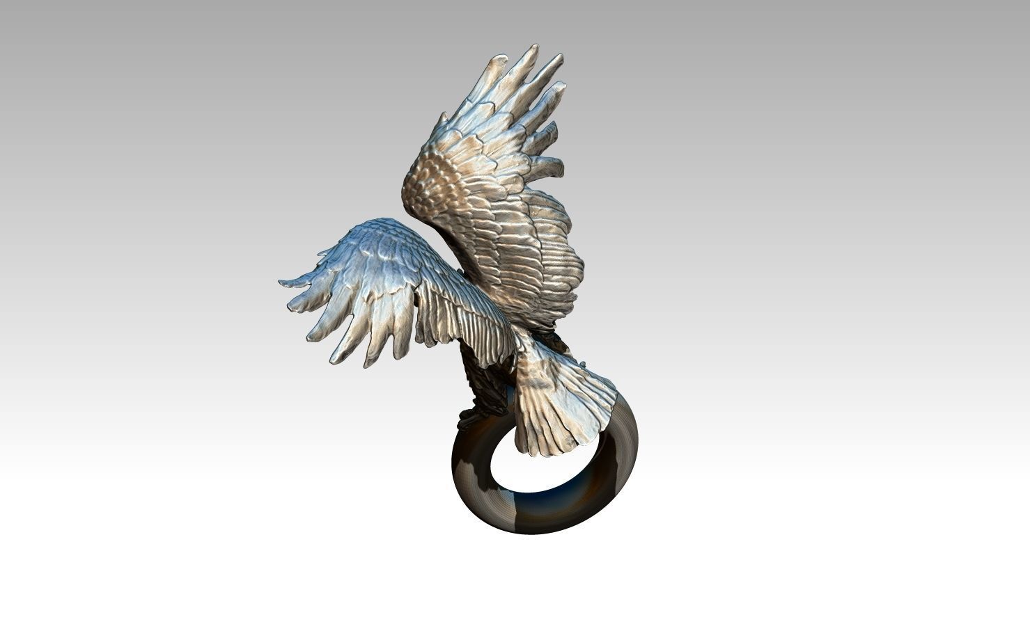 Eagle pendant 3D print model_3