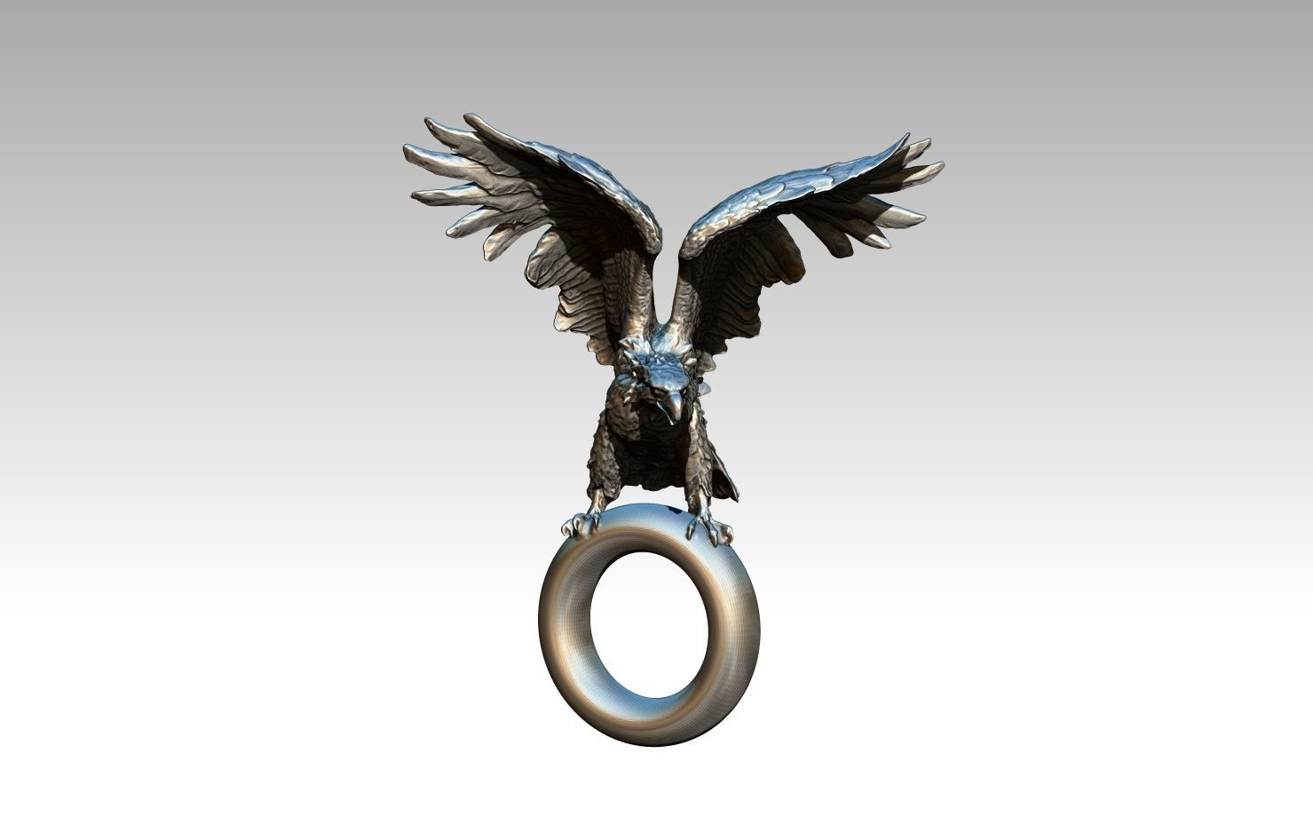Eagle pendant 3D print model_1