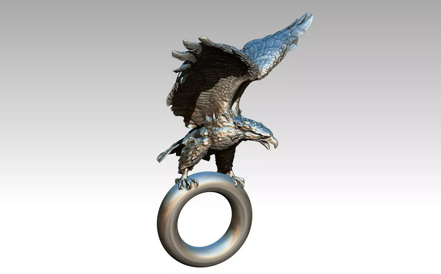 Eagle pendant 3D print model_0