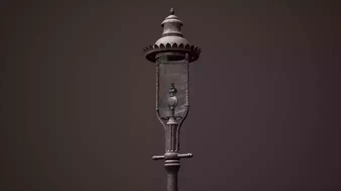 Gass lit Street light