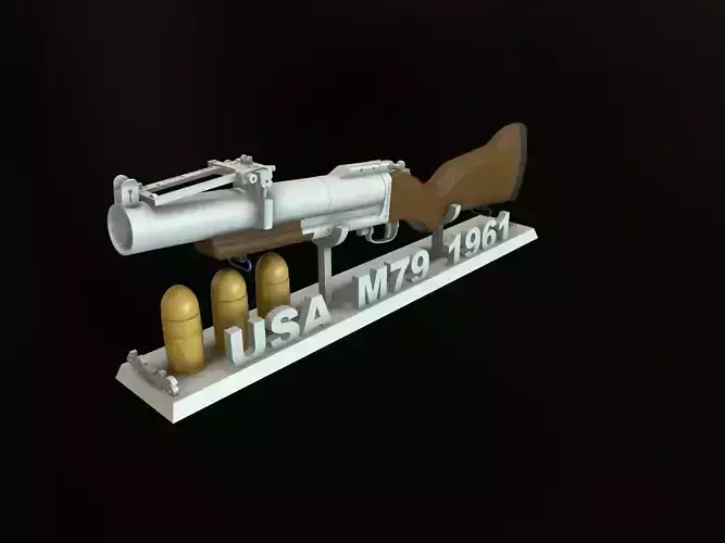 USA 40MM GRENADE LAUNCHER M79 1-6 12 INCH 3D model