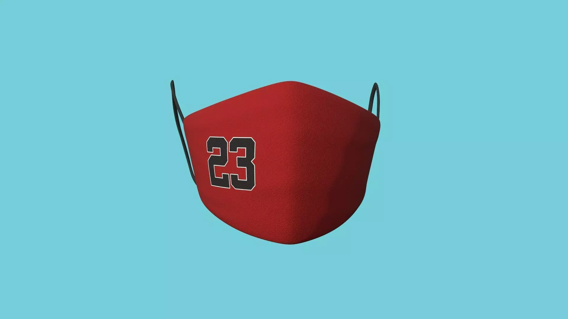 Jordan 23 Covid Mask CGI - Character Fashion Design Low-poly 3D model