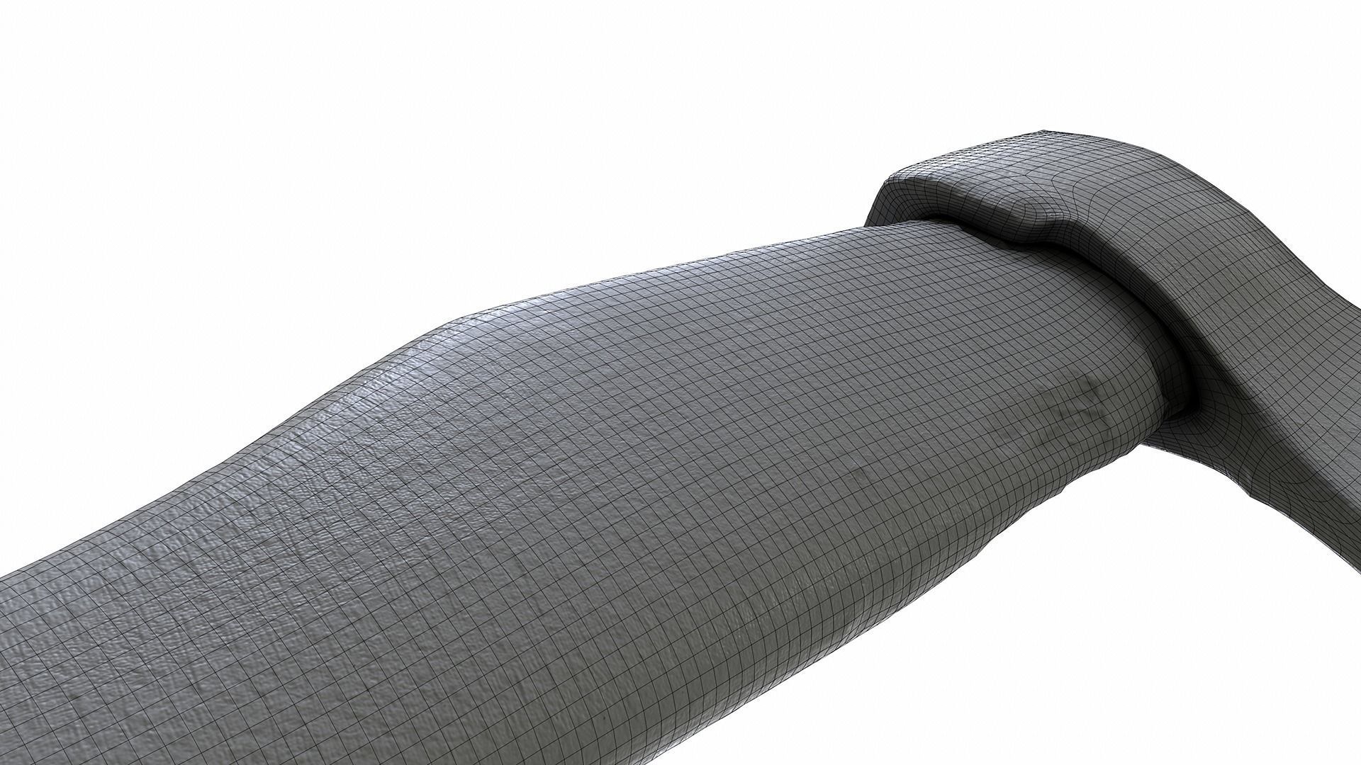 Old Worn Rusty Used Ax 3D model_28